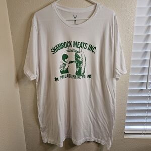 Sylvester Stallone Official Clothing Brand Rocky Gym St Patricks White Shirt 2X